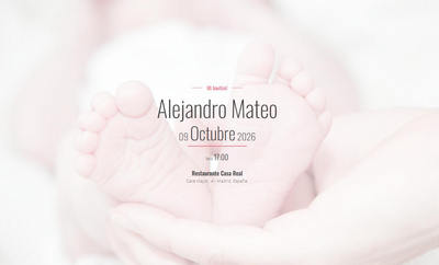 Plantilla Pure de invitación de bautizo