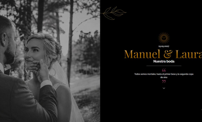 Plantilla Black de invitación de boda