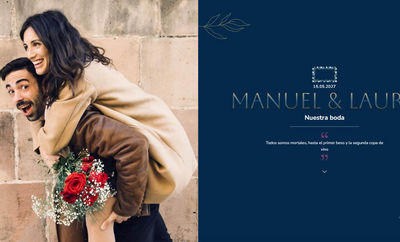Plantilla Navy Romance de invitación de boda